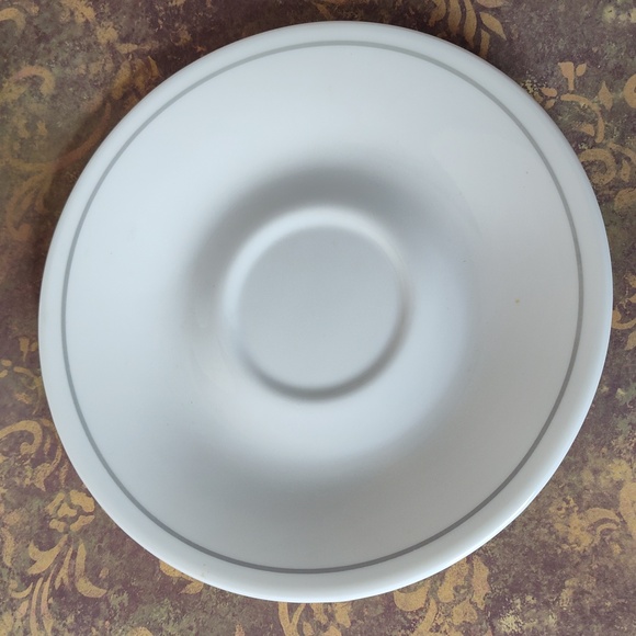 Set of 4 Corelle Corning Ware Cups and Saucers Ribbon Bouquet Pattern - Picture 3 of 7